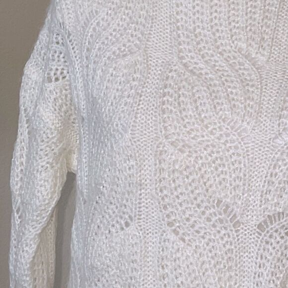 J. Crew AF007 Cable Knit Sweater Cream Light Weight Pullover XS - Picture 4 of 4